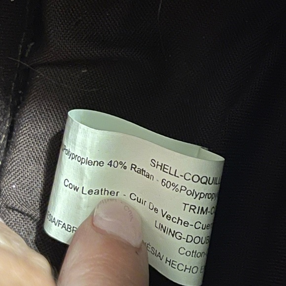 BLACK AND TAN ROUND RATTAN PURSE - Picture 12 of 12